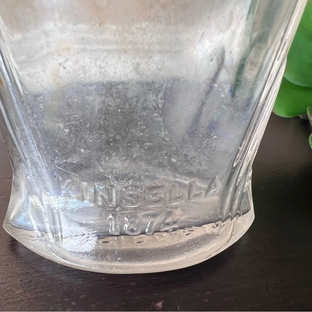 Rare Early 1900s Kinsella Powder Shaker • Glass Bottle w/ Original Phenolic